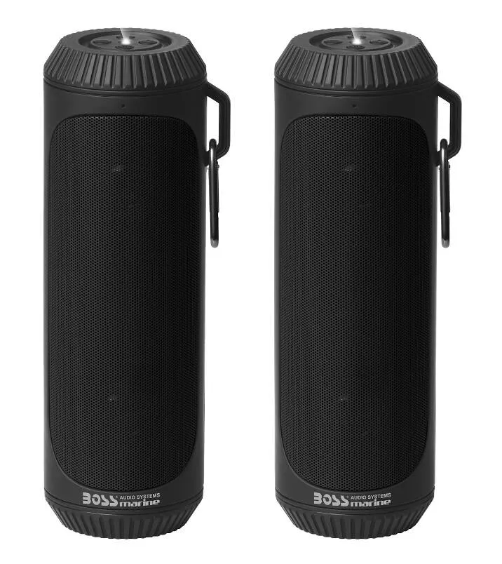 BOSS Portable Bluetooth Speakers (Pair) – Black, 1.5 Inch Speaker• BOLTBLK
