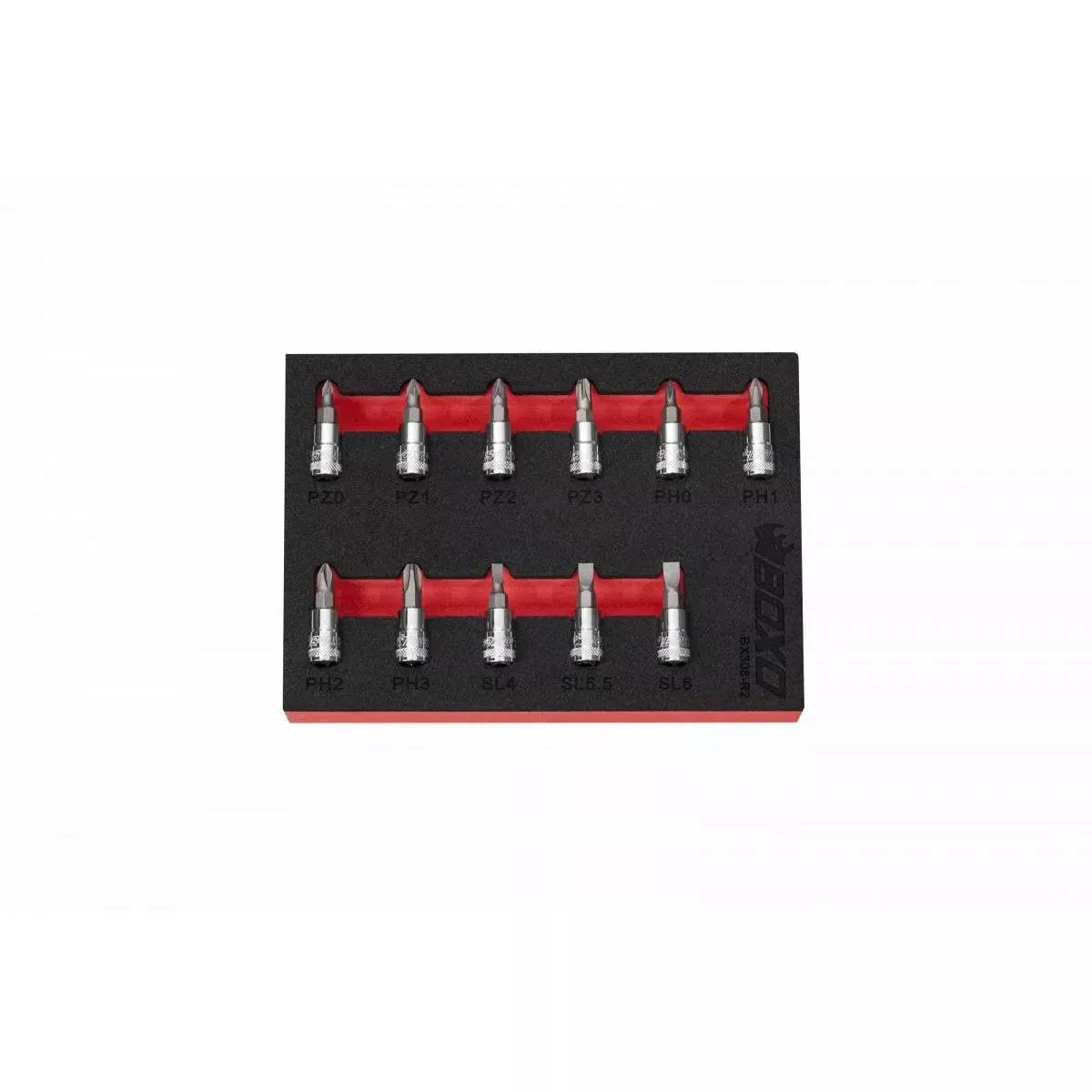 Boxo 11-Piece 1/4″ Drive Screwdriver Bit Socket Set | 1/9th EVA Foam