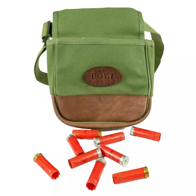 BOYT HARNESS COMPANY Signature Series Canvas & Leather Shell Pouch
