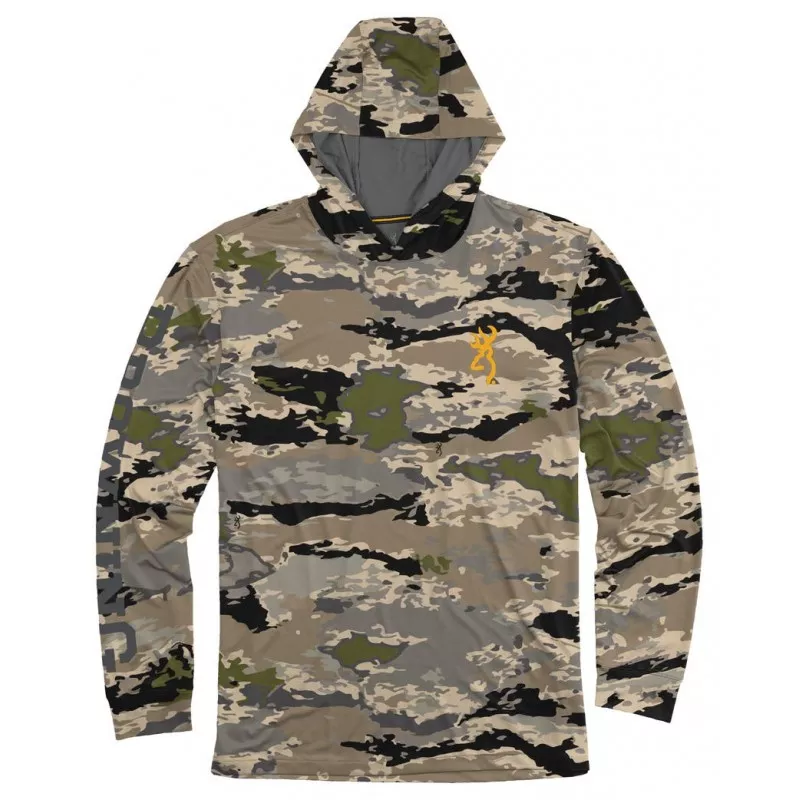 BROWNING Hooded Long Sleeve Tech Shirt