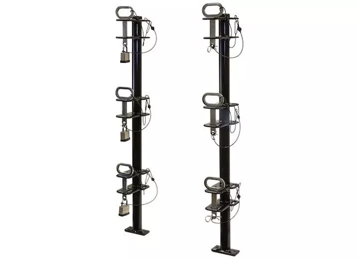 Buyers 3-Position Channel Style Lockable Trimmer Rack for Open Landscape Trailers• LT13