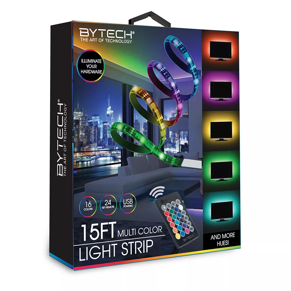 Bytech 15' Multi-Color LED Light Strip