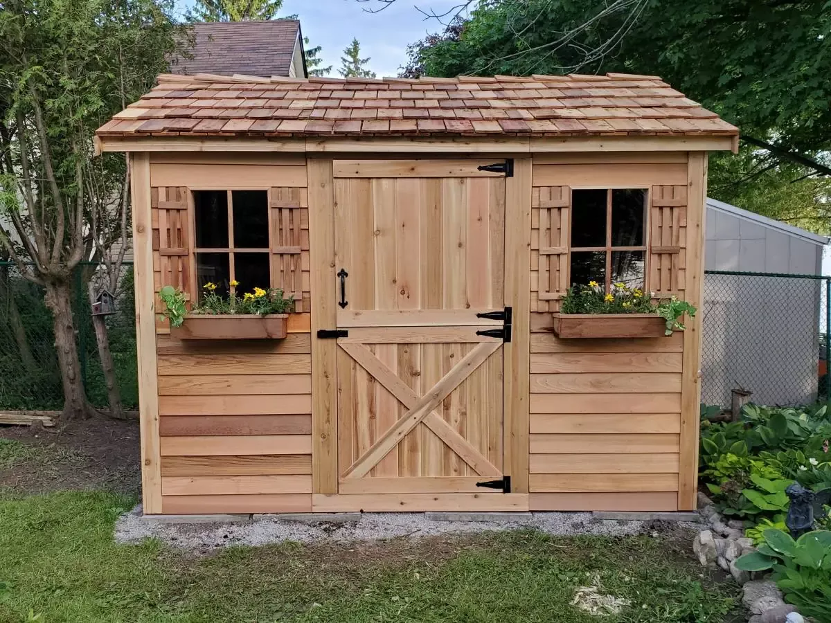 Cabana Storage Shed Kit 10ft x 8ft - Cedar