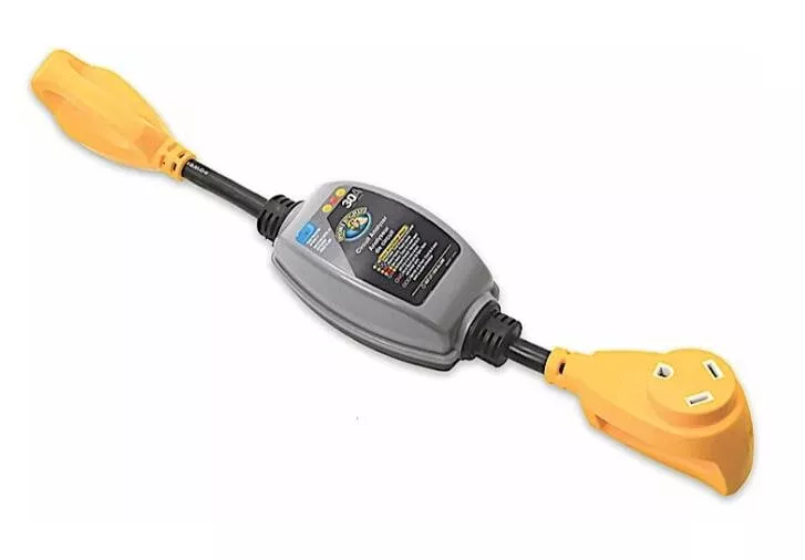 Camco 18″ PowerGrip RV 30 Amp Circuit Analyzer Dogbone with Integrated Surge Protection• 55312