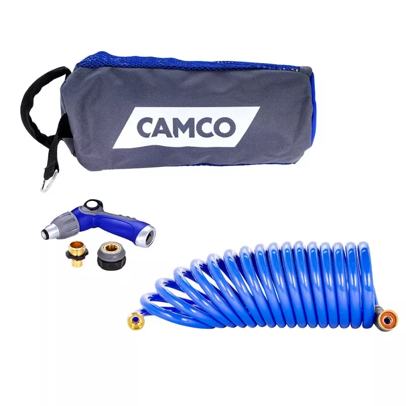 Camco 20 Coiled HoseSpray Nozzle Kit