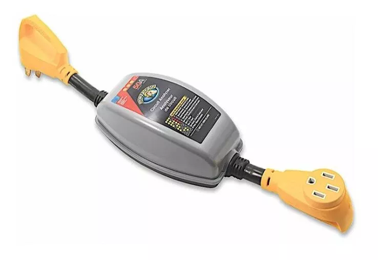Camco 24" PowerGrip RV 50 Amp Circuit Analyzer Dogbone with Integrated Surge Protection• 55313