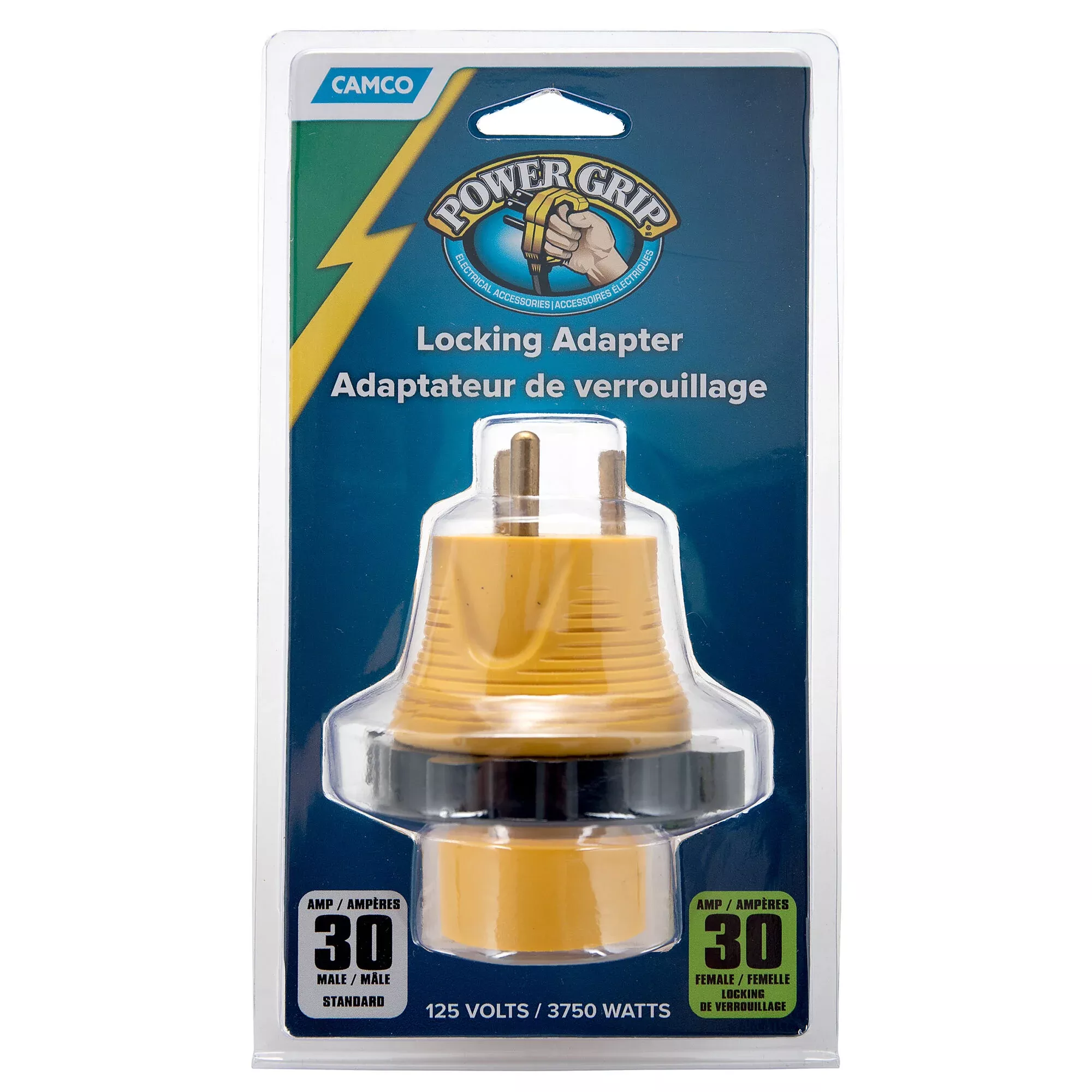 Camco 30A-30A RV Locking PowerGrip Adapter