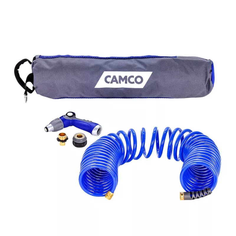 Camco 40 Coiled HoseSpray Nozzle Kit