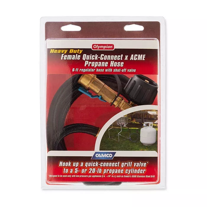 Camco 6' Propane Hose with Regulator