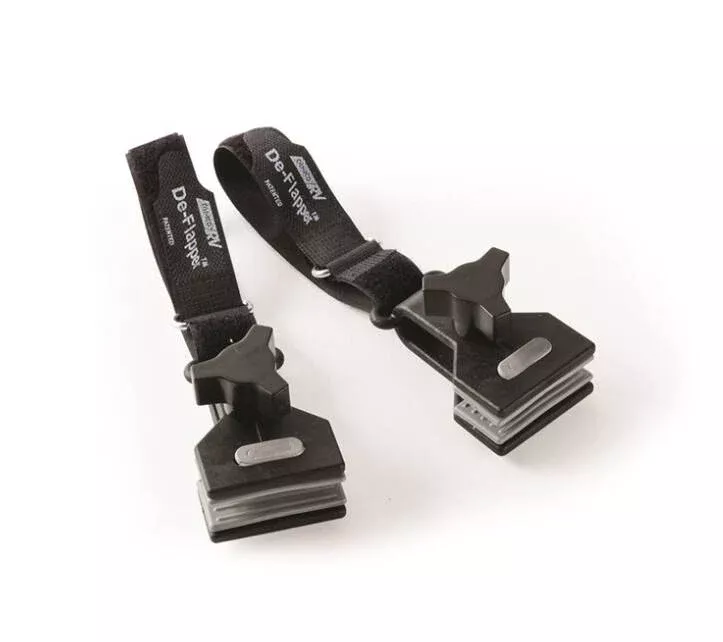 Camco De-Flapper Black Awning Fabric Clamps 2 Pieces• 42061