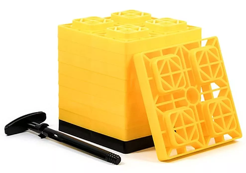 Camco Fasten RV Leveling Blocks with T-Handle - 10 Pack• 44512
