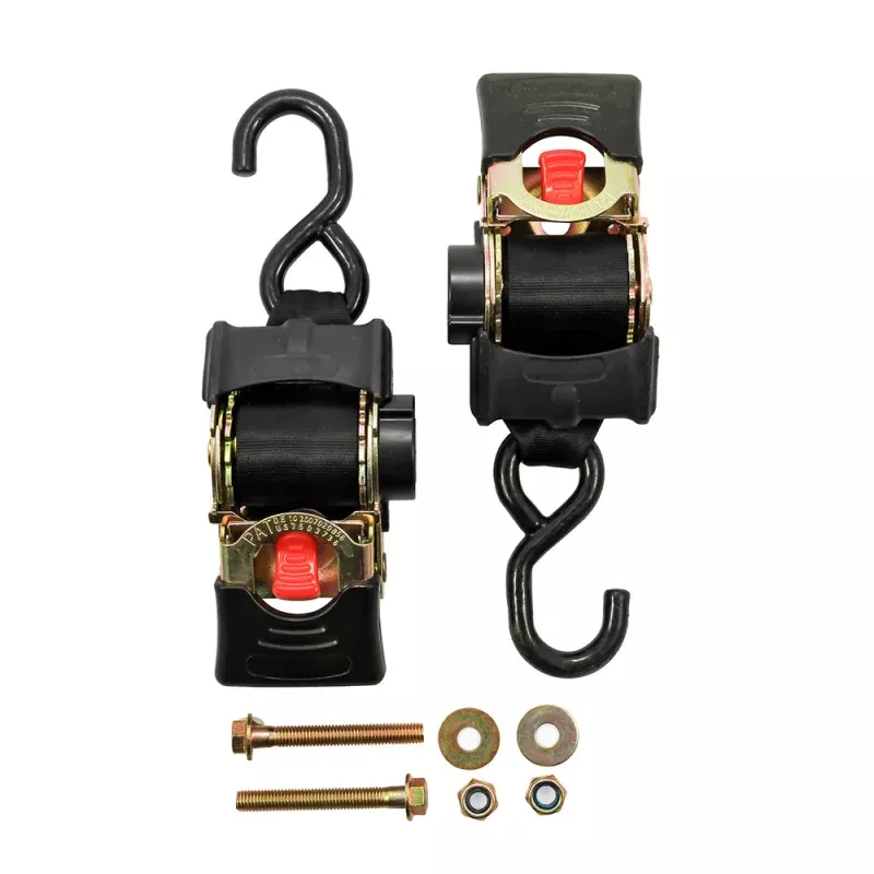 Camco Retractable Tie Down Straps – 2″ Width 5.5′ Bolt On