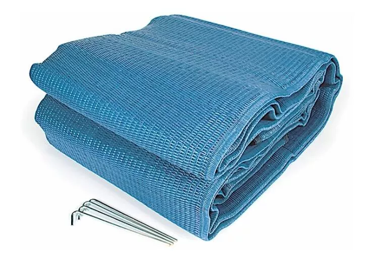 Camco Reversible Awning Mat - 6' x 12' Blue• 42821