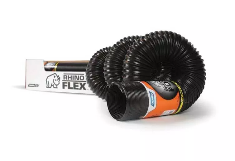 Camco RhinoFLEX 10' Black Heavy Duty Sewer Hose• 39671
