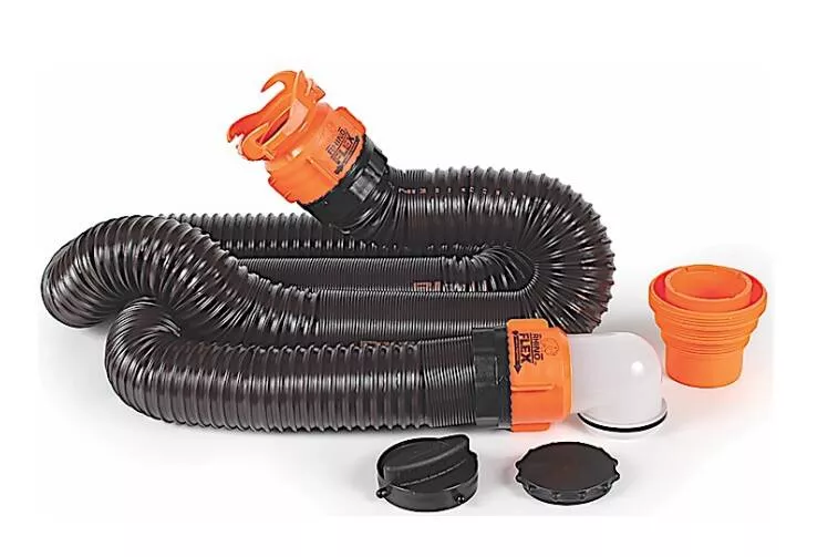 Camco RhinoFLEX 15' Black Sewer Hose Kit• 39761