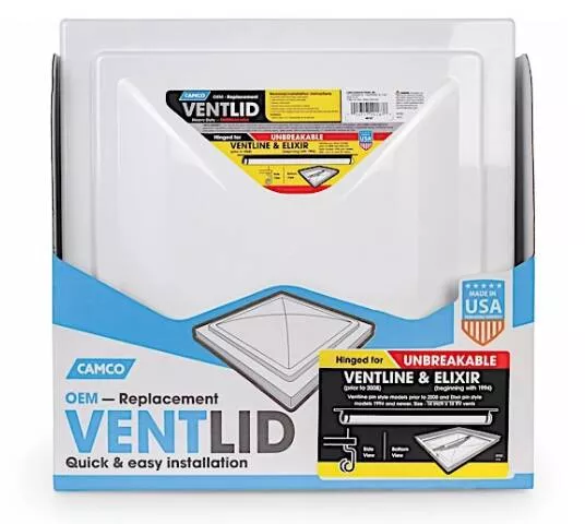 Camco White Roof Vent Lid for Ventline and Elixir Series• 40187