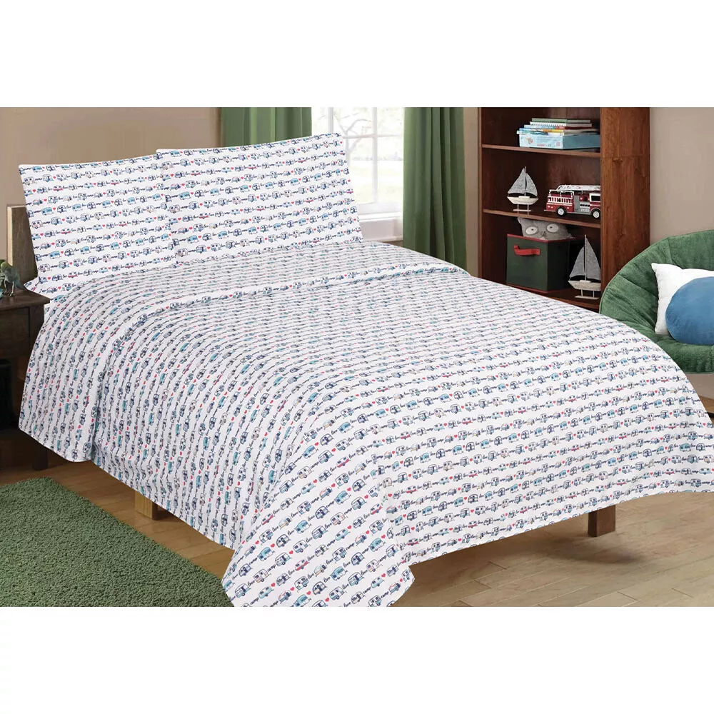 “Camp, Live, Love” Sheet Set, Short Queen