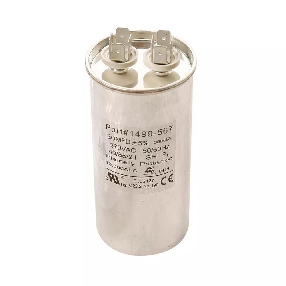 Capacitor, Fan/Run (30 Mfd, 370 VAC, 50-60 Hz)