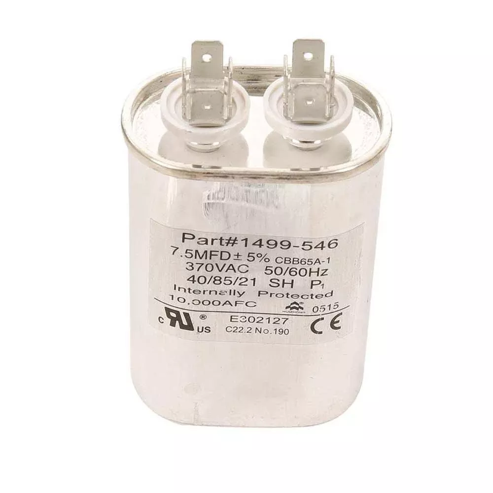 Capacitor, Fan/Run (7.5 Mfd, 370 VAC, 50-60 Hz)