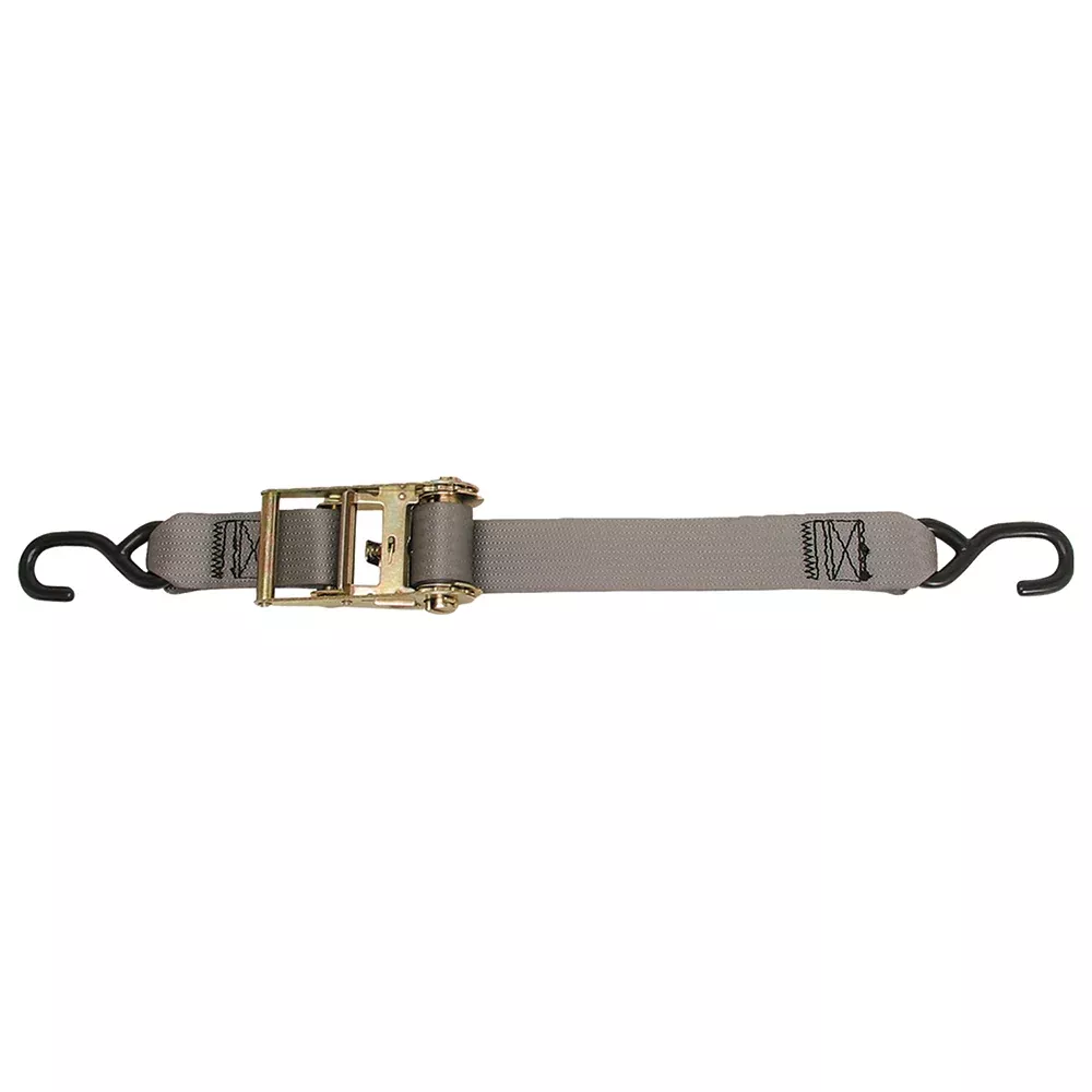 CargoBuckle Multipurpose Ratchet Strap Tie-Down w/S-Hooks - 2" x 15' - F13758