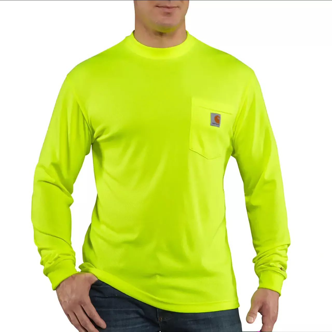 Carhartt Men’s Force Enhanced L/S T-Shirt – Bright Lime