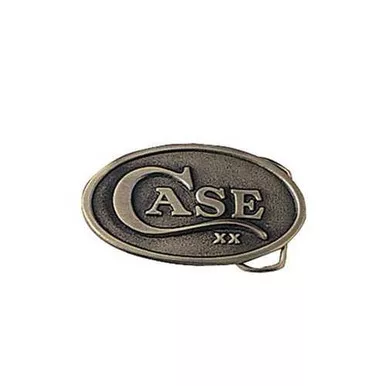 Case Cutlery Oval Brass Belt Buckle 3.25 x 1.75