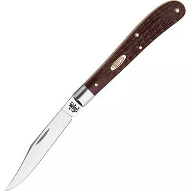 Case Slimline Trapper Brown Delrin Folding Knife