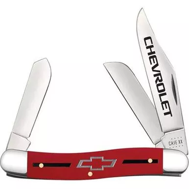 Case XX Chevrolet Stockman 4347 SS Red Handle Pocket Knife