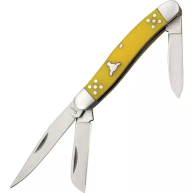 Cattleman's Brahma Angus Yellow Stockman Knife
