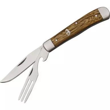 Cattleman's Cutlery Chuckwagon Zebrawood Knife and Fork
