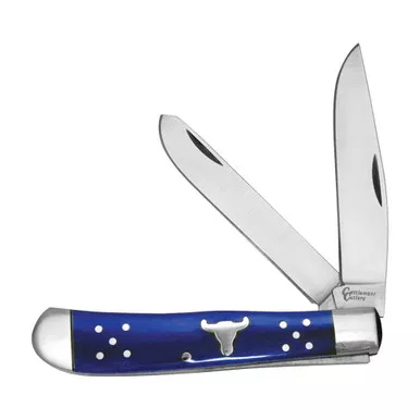 Cattleman's Trapper Blue Delrin Pocket Knife
