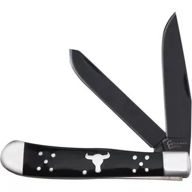 Cattlemans Cutlery Black Angus Trapper Folding Knife
