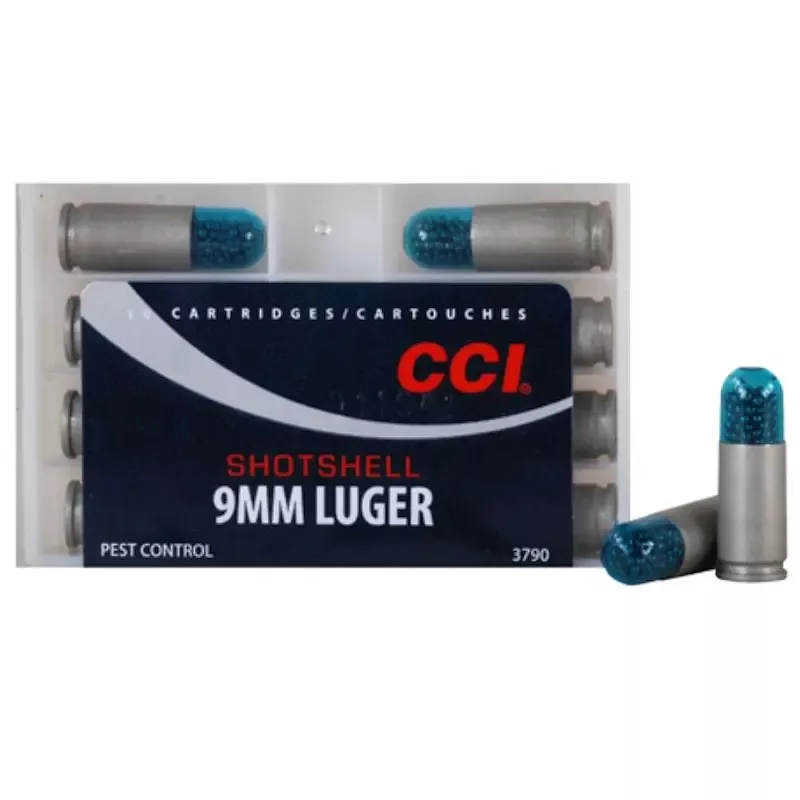 CCI Pest Control Shotshell 9mm Luger 53 Gr. 1450 fps #12 10/Box