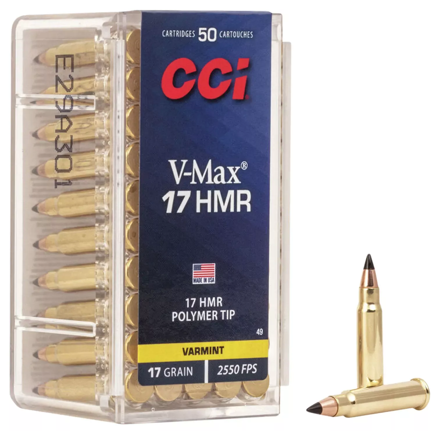 CCI Varmint 17 HMR 17 Gr. Hornady V-Max 50/Box