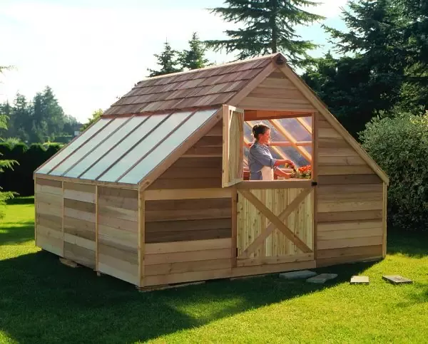 Cedar Greenhouse Shed Kit - 12ft x 12ft