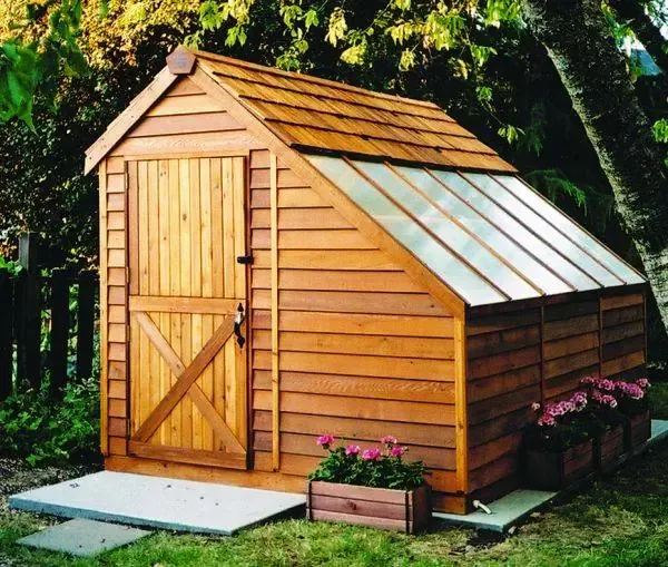 Cedar Greenhouse Shed Kit - 8ft x 12ft