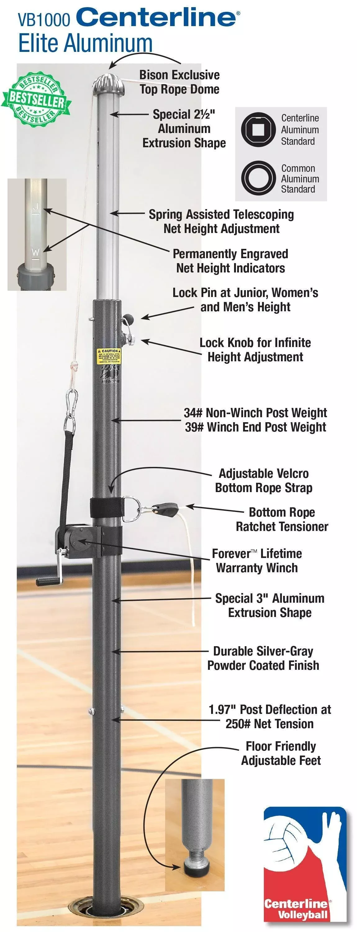 Centerline Elite Aluminum Double Court System