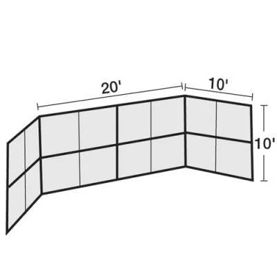 Chain Link Backstop 20′ – No Hood or Wings