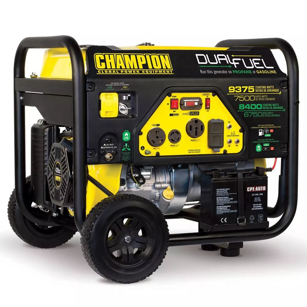 Champion 7500-Watt Dual Fuel Portable Generator