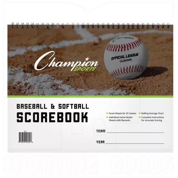 Champion Sports Baseball/Softball Scorebook
