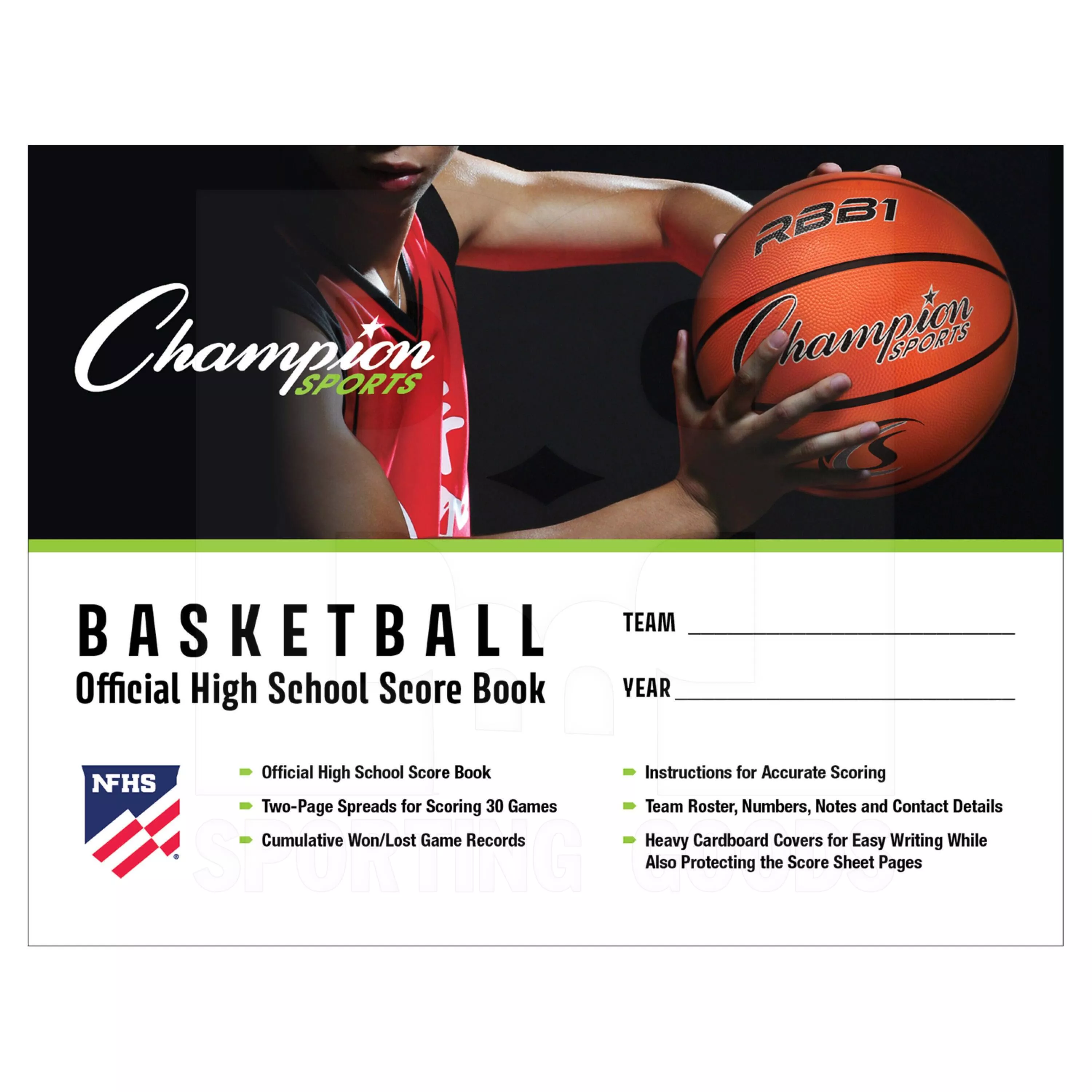 Champion Sports Basketball Scorebook