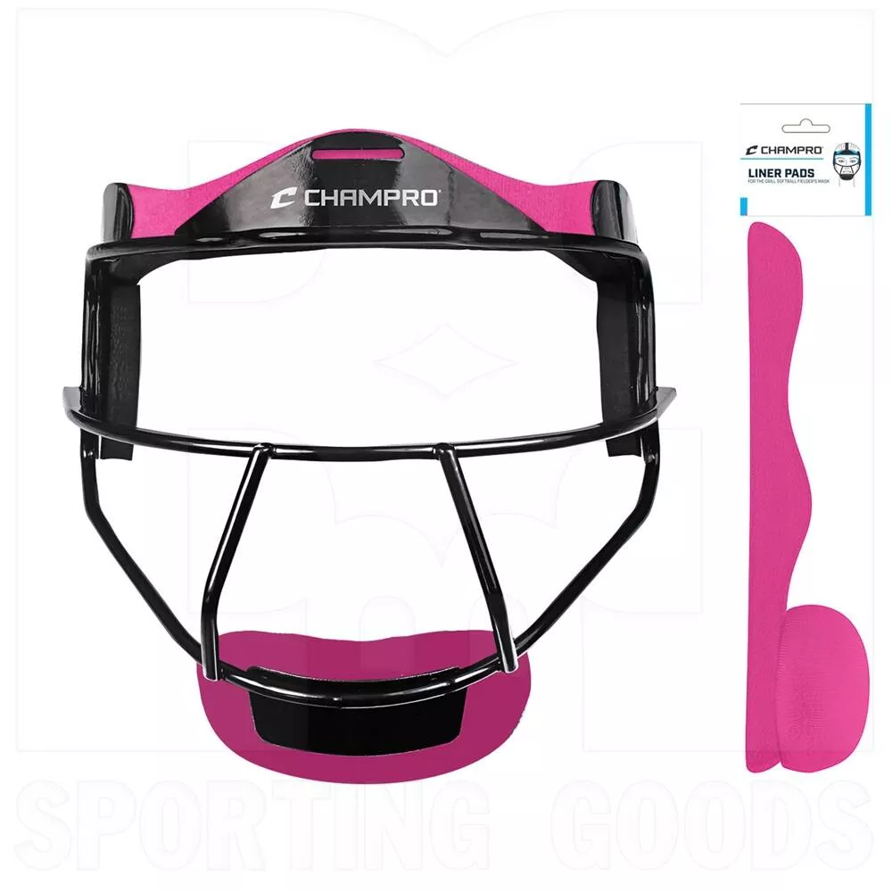 Champro The Grill Softball Fielder's Facemask Color Liner Pad Kit Pink