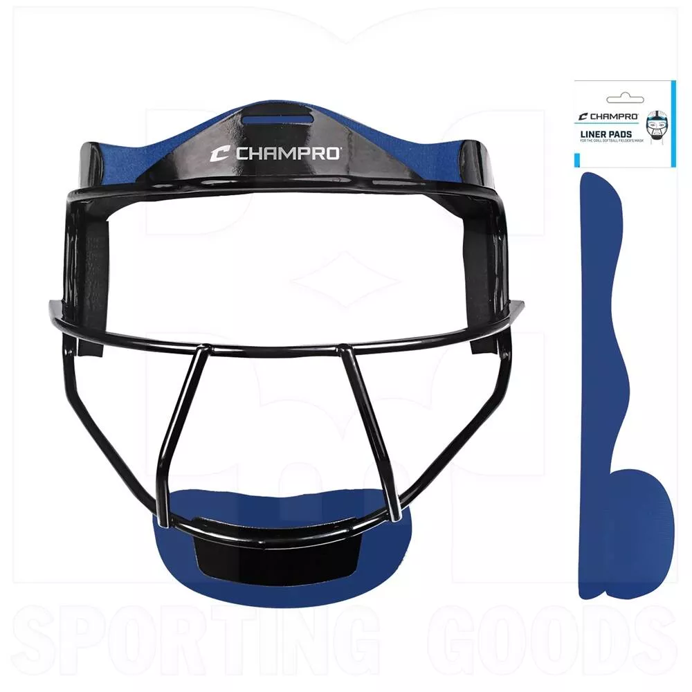 Champro The Grill Softball Fielder's Facemask Color Liner Pad Kit Royal