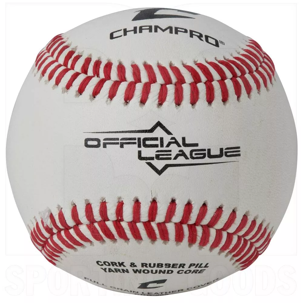Champro Official League Baseball Full Grain Leather Cover Dozen