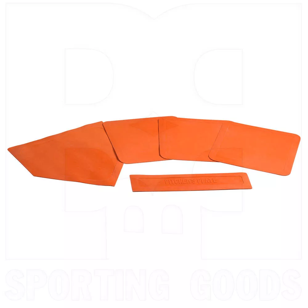 Champro Throw Down Rubber Bases Set of 5 Orange