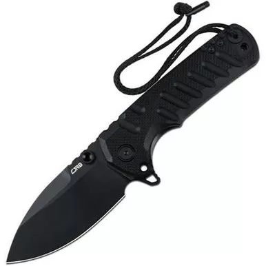 CJRB Tundra Linerlock Black G10 Folding Knife