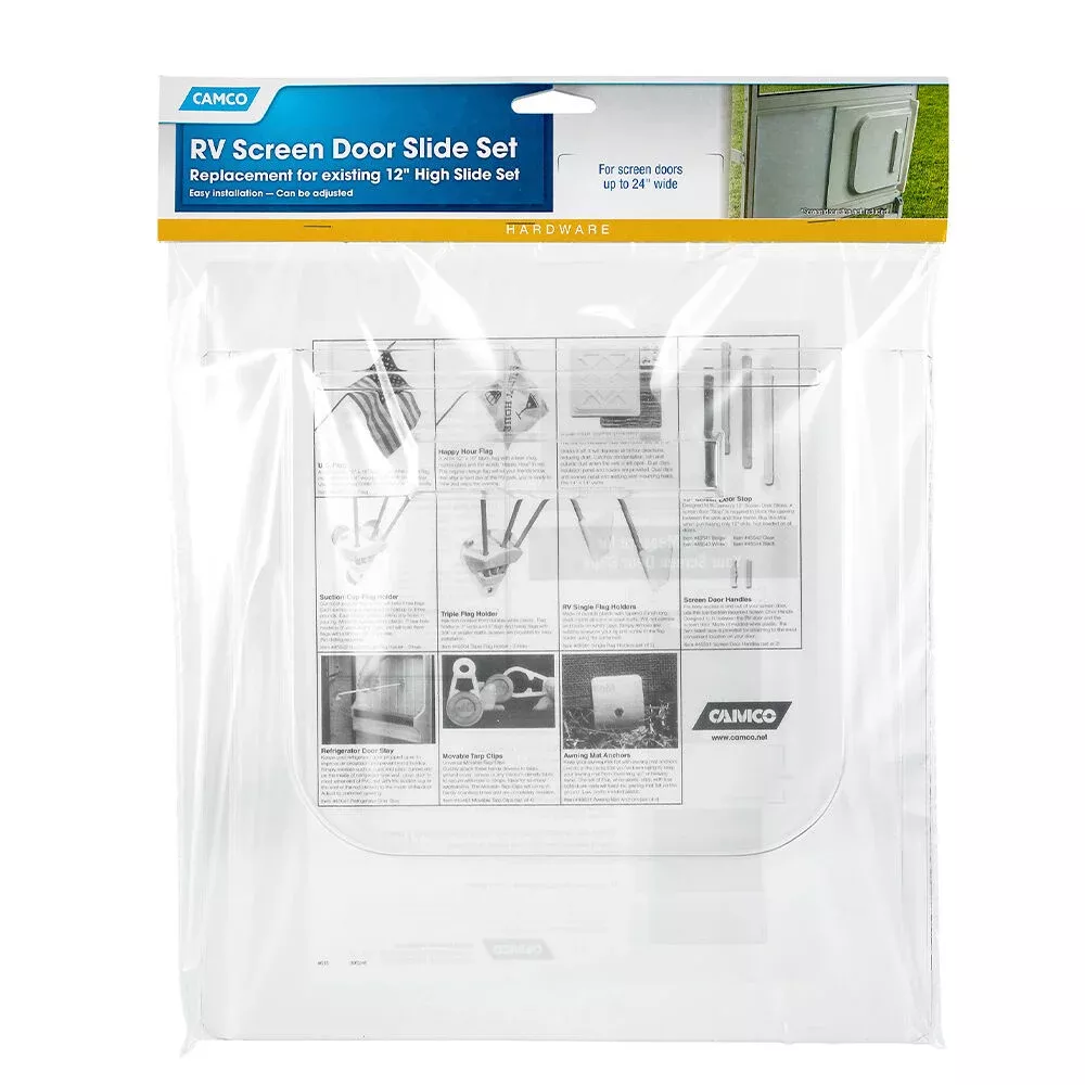 Clear Screen Door Slide Set