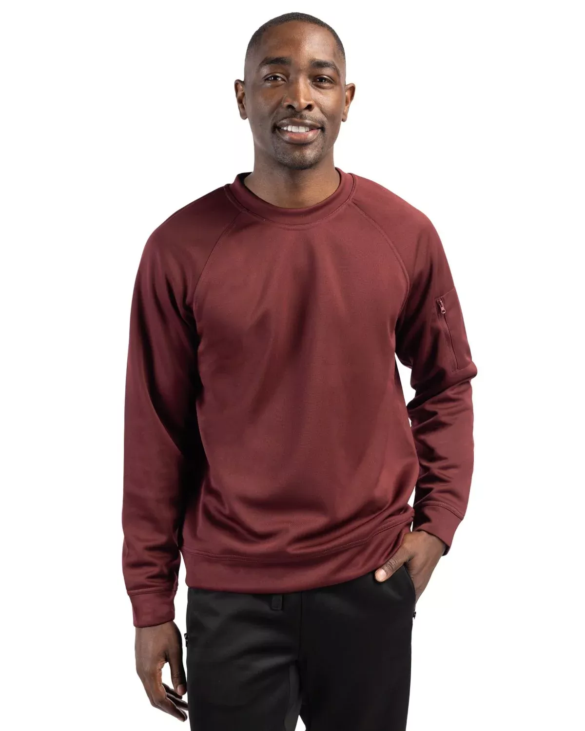 Clique Men's Lift Solution-dyed Performance Crewneck Sweatshirt