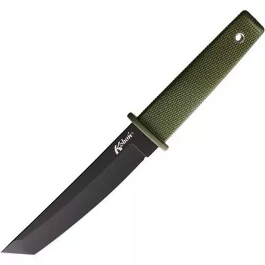 Cold Steel Kobun Fixed Blade Tanto Knife with OD Green Handle