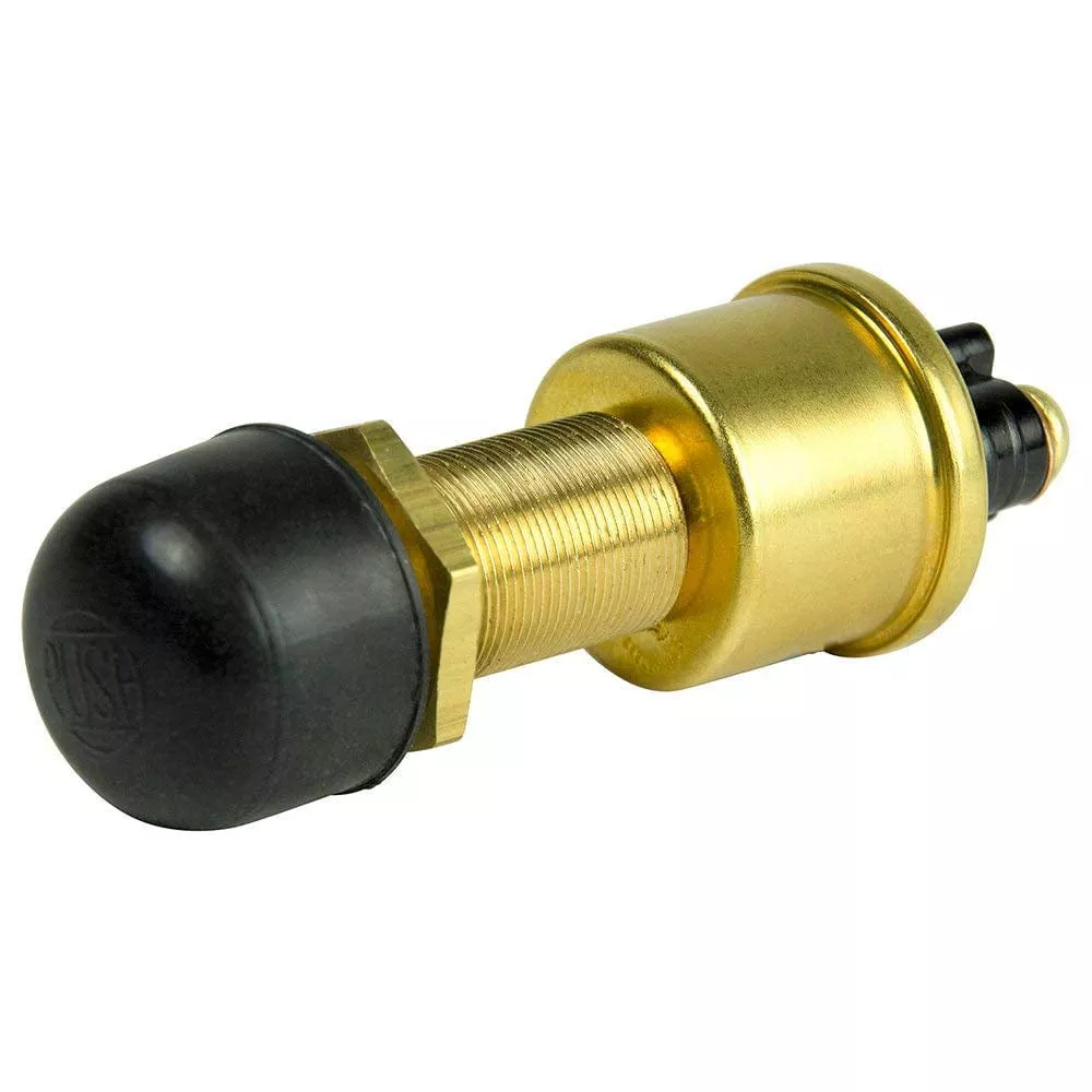 Cole Hersee Heavy Duty Push Button Switch w/Rubber Cap SPST Off-On 2 Screw – 35A